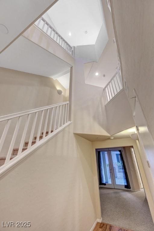 7856 Carysford Ave, Las Vegas, NV 89178 - hallway with a high ceiling and baseboards