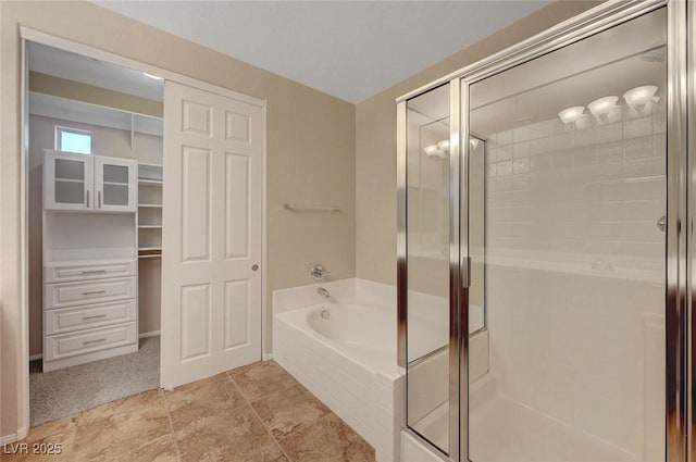 7856 Carysford Ave, Las Vegas, NV 89178 - bathroom with a garden tub and a stall shower