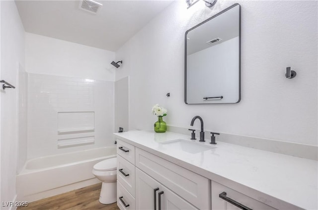 6420 Rosemount Ave, Las Vegas, NV 89156 - bathroom with vanity, wood finished floors, and shower / bath combination