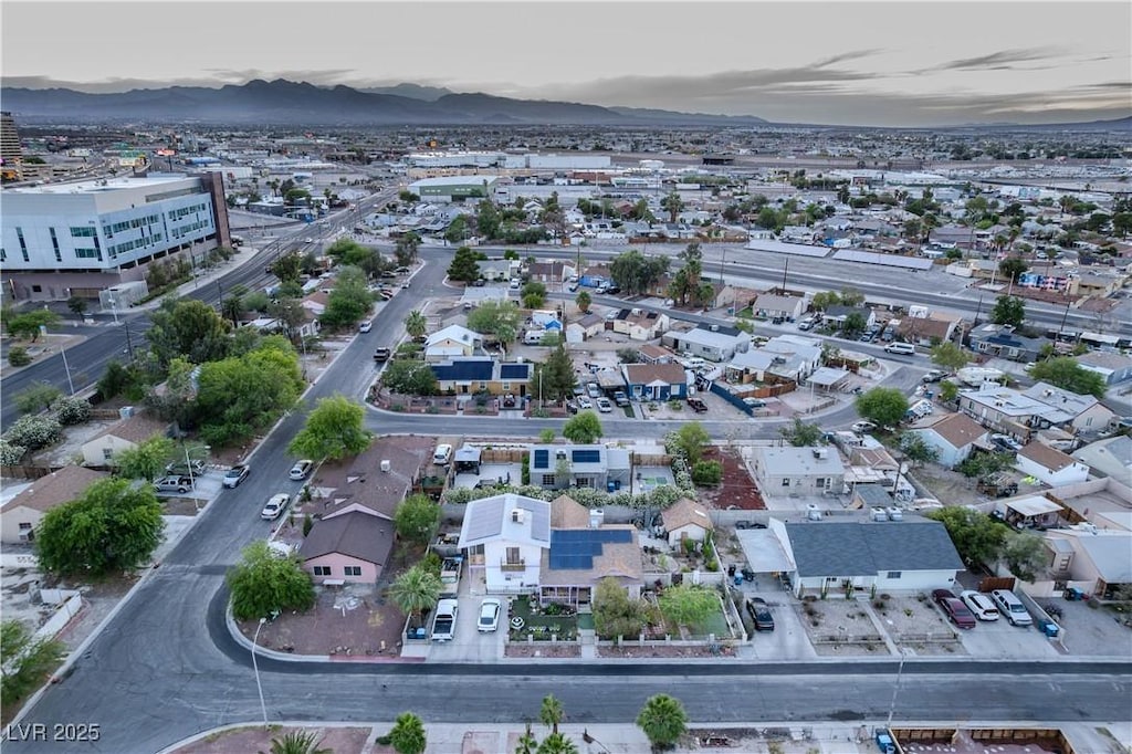 605 N 4th St, Las Vegas, NV 89101 - aerial perspective of suburban area with a mountain backdrop