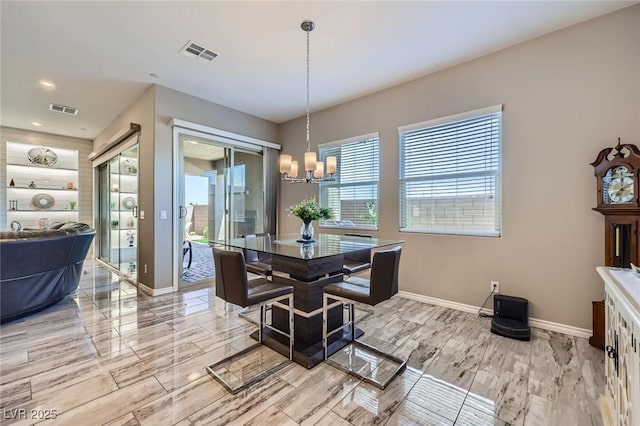 800 Rosewater Dr, Henderson, NV 89011 - dining room featuring a chandelier, wood tiled floors, and recessed lighting