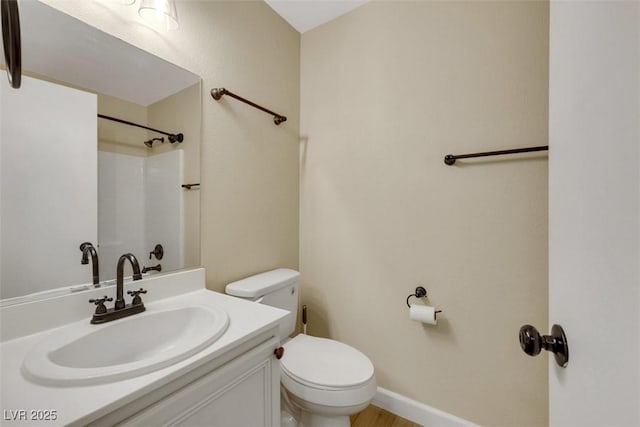 6035 Shadow Oak Dr, North Las Vegas, NV 89031 - bathroom with vanity, a shower, and wood finished floors