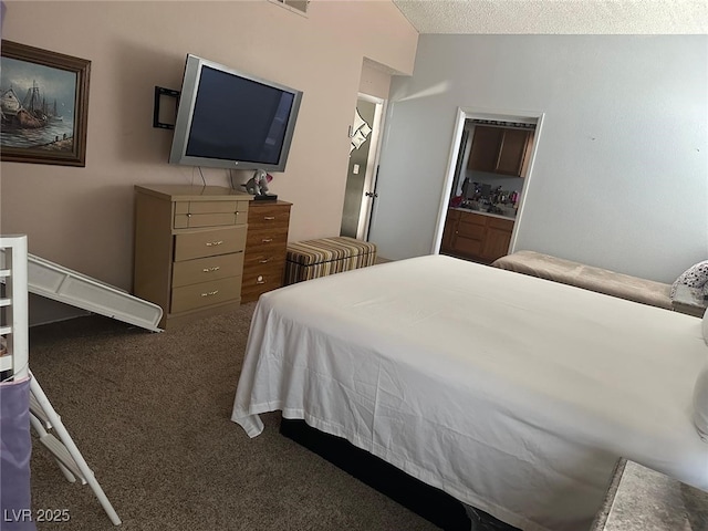 6208 Mandarin Dr, Las Vegas, NV 89108 - carpeted bedroom with a textured ceiling