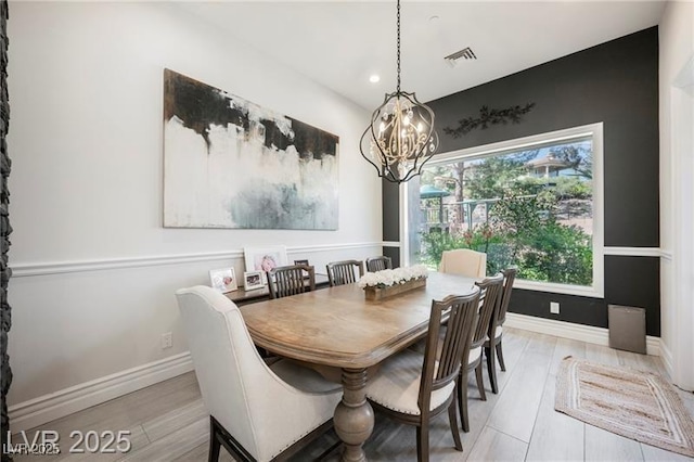 764 Ricota Ct, Henderson, NV 89012 - dining area featuring a chandelier, recessed lighting, and wood finished floors