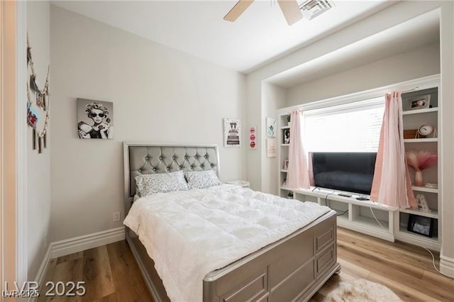 764 Ricota Ct, Henderson, NV 89012 - bedroom featuring wood finished floors and a ceiling fan
