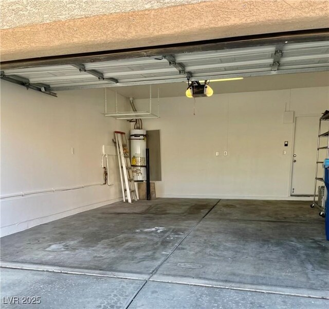 908 Shining Rose Pl, Henderson, NV 89052 - garage with secured water heater and a garage door opener