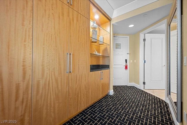 2000 N Fashion Show Dr Unit 3000, Las Vegas, NV 89109 - corridor with recessed lighting and brick patterned flooring