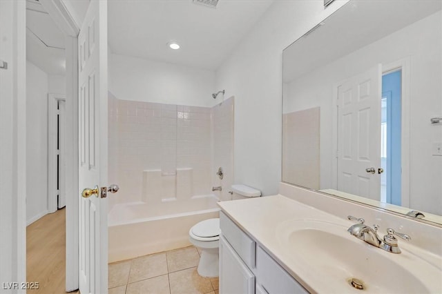 4708 Cohiba Way N, Las Vegas, NV 89031 - full bath featuring vanity, shower / tub combination, and tile patterned flooring