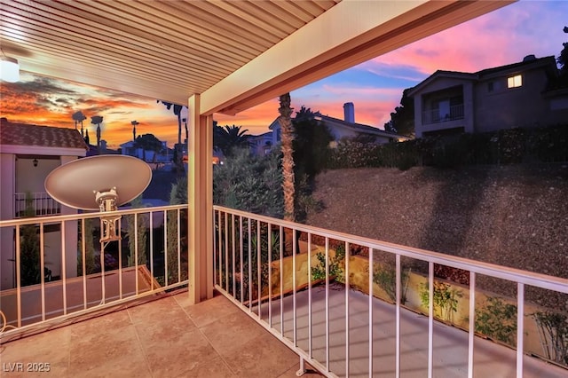 7837 Sea Rock Rd, Las Vegas, NV 89128 - view of balcony at dusk