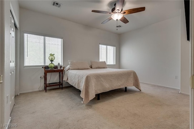 3936 Pepper Thorn Ave Unit 3, North Las Vegas, NV 89081 - bedroom featuring light colored carpet and ceiling fan