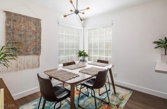 2200 S Fort Apache Rd Unit 2217, Las Vegas, NV 89117 - dining room featuring a chandelier and wood finished floors