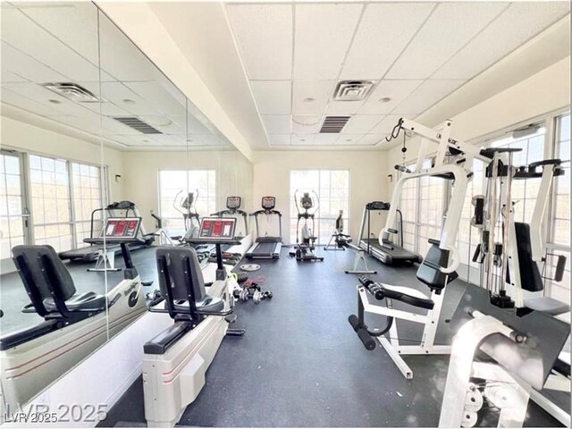 8070 W Russell Rd Unit 1046, Las Vegas, NV 89113 - gym featuring a paneled ceiling