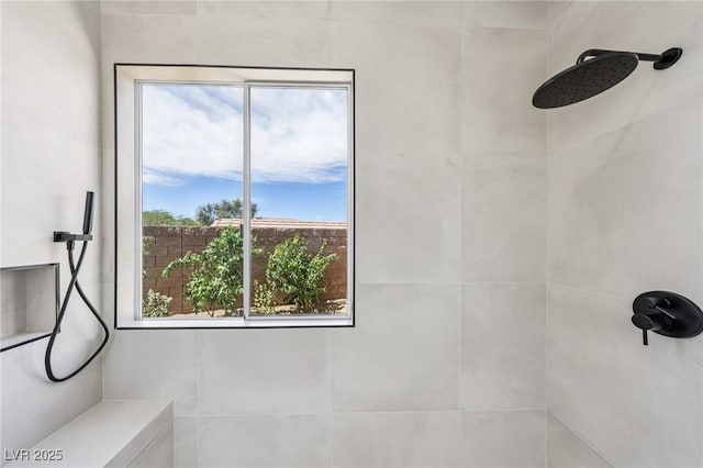2297 Aria Dr, Henderson, NV 89052 - bathroom with a tile shower