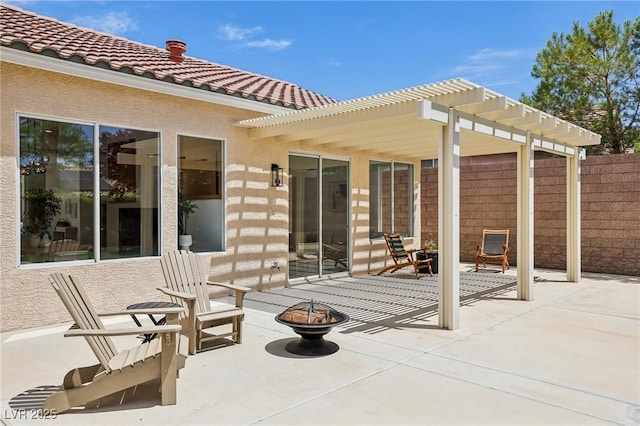 2297 Aria Dr, Henderson, NV 89052 - view of patio with a pergola