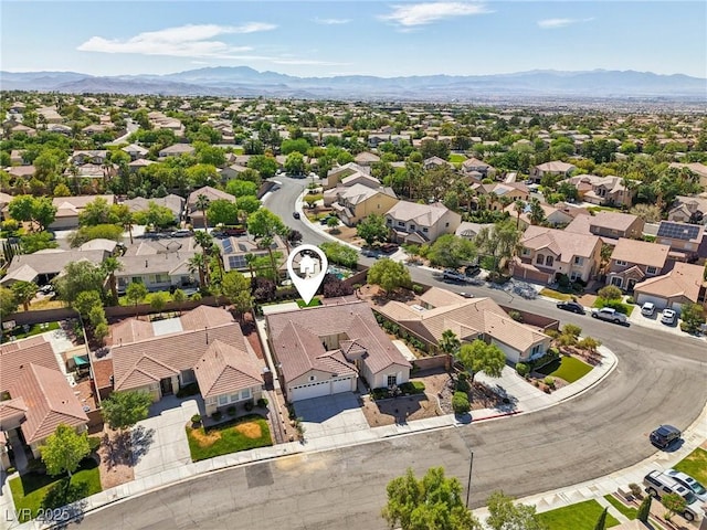 2297 Aria Dr, Henderson, NV 89052 - aerial perspective of suburban area with mountains