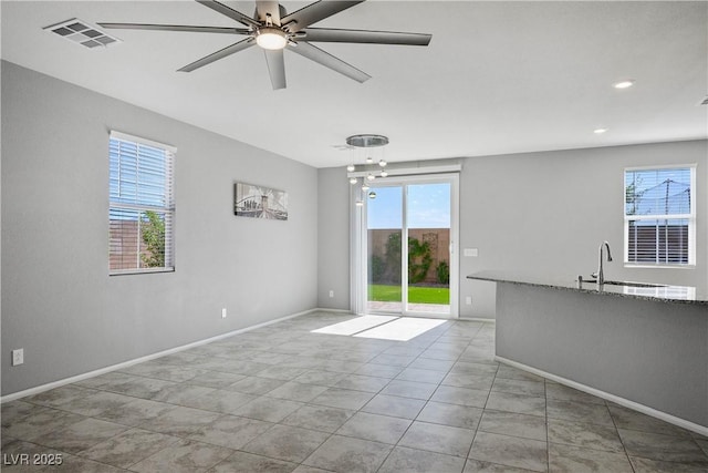 7990 Formitch Ct, Las Vegas, NV 89166 - unfurnished room with healthy amount of natural light, ceiling fan, and recessed lighting