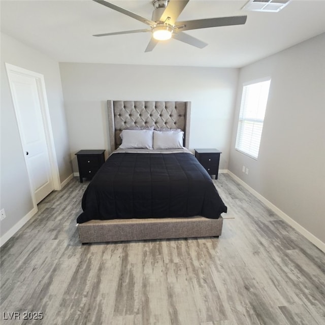 7990 Formitch Ct, Las Vegas, NV 89166 - bedroom with wood finished floors and ceiling fan
