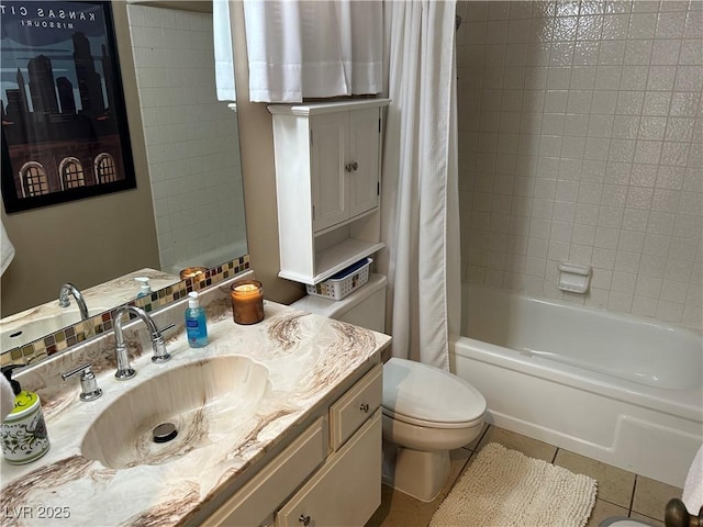 1866 Camino Verde Ln, Las Vegas, NV 89119 - full bath featuring vanity, shower / bathtub combination with curtain, and tile patterned flooring