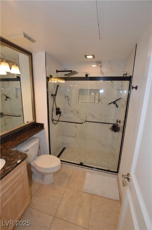 230 E Flamingo Rd Unit 229, Las Vegas, NV 89169 - full bathroom featuring vanity and a marble finish shower