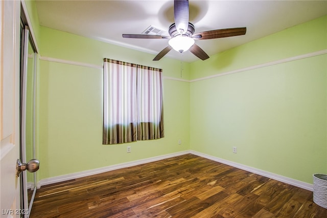 9022 Sosa Creek Ave, Las Vegas, NV 89149 - empty room with wood finished floors and ceiling fan