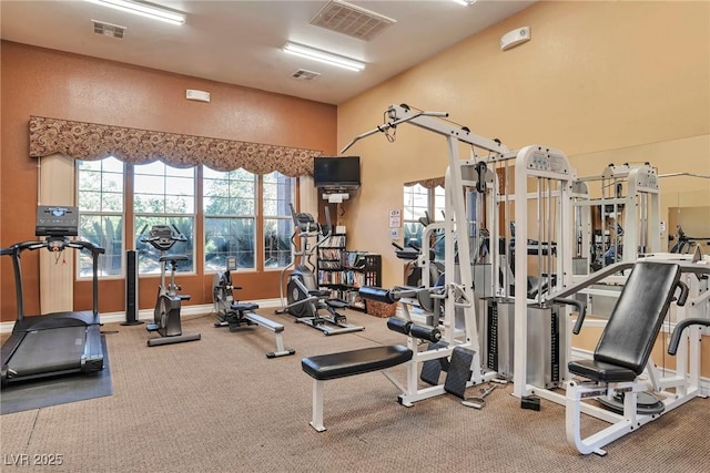 3975 N Hualapai Way Unit 121, Las Vegas, NV 89129 - exercise room featuring plenty of natural light and carpet floors
