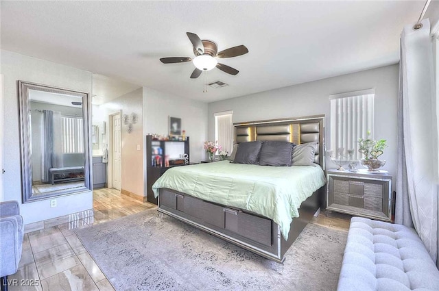 759 Sunrise Crossing St, Henderson, NV 89014 - bedroom featuring ceiling fan and wood finished floors