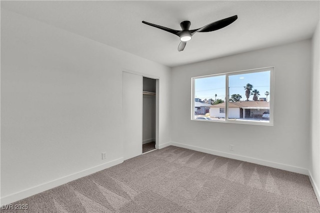 5617 Reiter Ave, Las Vegas, NV 89108 - unfurnished bedroom featuring carpet floors, a closet, and ceiling fan