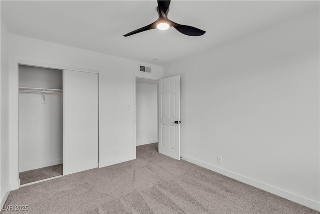 5617 Reiter Ave, Las Vegas, NV 89108 - unfurnished bedroom featuring carpet, a closet, and a ceiling fan