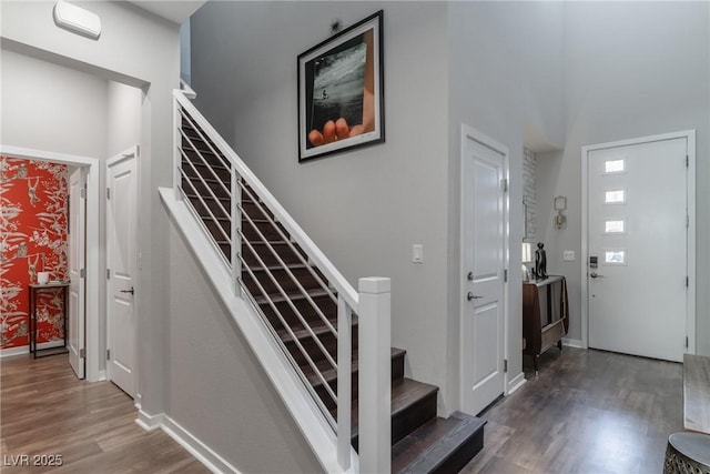 2530 Catallo St, Henderson, NV 89044 - entryway with stairway and wood finished floors