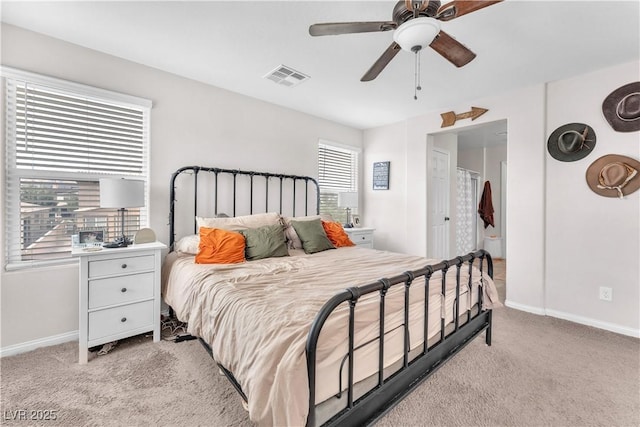 4332 Stardusk Falls Ave, North Las Vegas, NV 89084 - bedroom featuring light colored carpet and ceiling fan