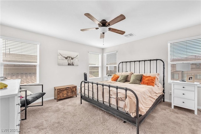 4332 Stardusk Falls Ave, North Las Vegas, NV 89084 - bedroom with light colored carpet and a ceiling fan
