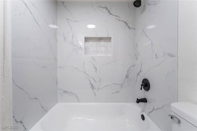 5617 Alfred Dr, Las Vegas, NV 89108 - bathroom featuring toilet and shower / bathtub combination