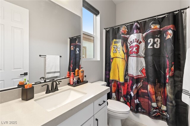 8575 Nicholas James Ave, Las Vegas, NV 89143 - bathroom featuring vanity and curtained shower