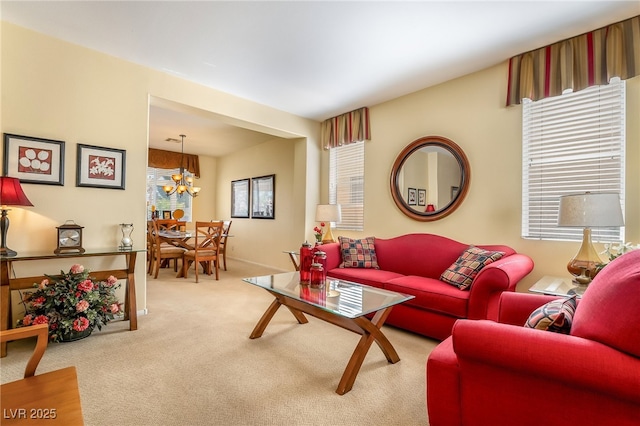 532 Kavanagh Pl, Las Vegas, NV 89123 - living room with carpet flooring and a chandelier