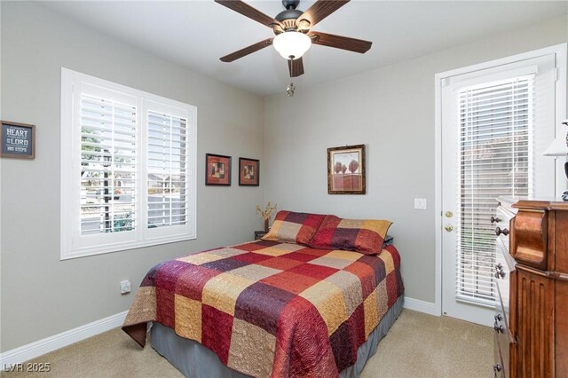 7816 Glowing Peak St, Las Vegas, NV 89131 - bedroom with light carpet and a ceiling fan