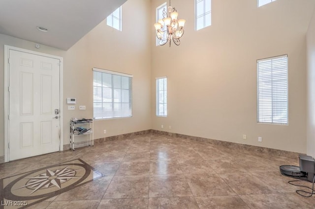 4016 Gaster Ave, North Las Vegas, NV 89081 - foyer featuring a high ceiling and a chandelier