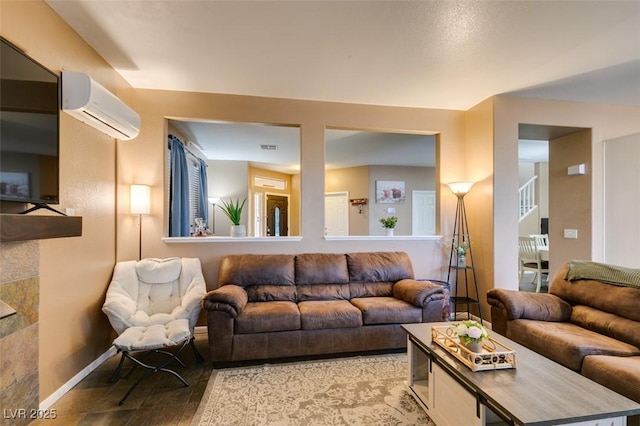 4512 Long Horse Ct, Las Vegas, NV 89147 - living room featuring a wall mounted AC and baseboards