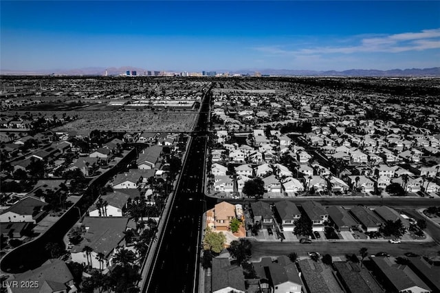 4512 Long Horse Ct, Las Vegas, NV 89147 - aerial view of residential area featuring a mountainous background