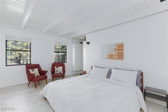 4778 Knotty Pine Way, Las Vegas, NV 89124 - bedroom featuring beamed ceiling and light wood-style flooring
