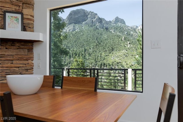 4778 Knotty Pine Way, Las Vegas, NV 89124 - dining room with a mountain view and plenty of natural light