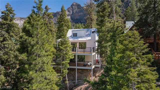 4778 Knotty Pine Way, Las Vegas, NV 89124 - view from above of property featuring a mountain backdrop and a forest