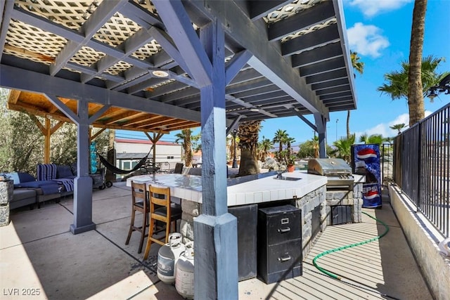 1385 Morning Sun Way, Las Vegas, NV 89110 - view of patio with an outdoor hangout area and area for grilling
