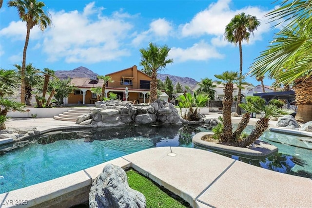 1385 Morning Sun Way, Las Vegas, NV 89110 - swimming pool with a mountain view