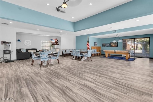 2851 S Valley View Blvd Unit 1120, Las Vegas, NV 89102 - rec room featuring recessed lighting, wood finished floors, and pool table