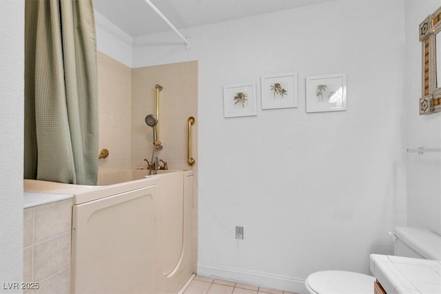 2851 S Valley View Blvd Unit 1120, Las Vegas, NV 89102 - bathroom featuring shower / tub combo and tile patterned floors
