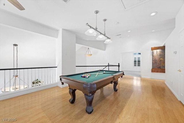 8970 Lansberry Ct, Las Vegas, NV 89147 - playroom with wood finished floors, recessed lighting, and pool table