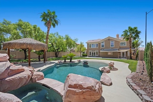8970 Lansberry Ct, Las Vegas, NV 89147 - view of pool with a fenced backyard and a patio