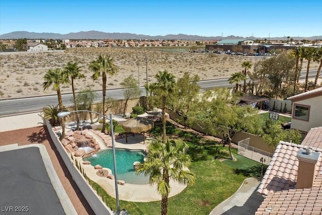 8970 Lansberry Ct, Las Vegas, NV 89147 - view of swimming pool featuring a mountain view and a patio