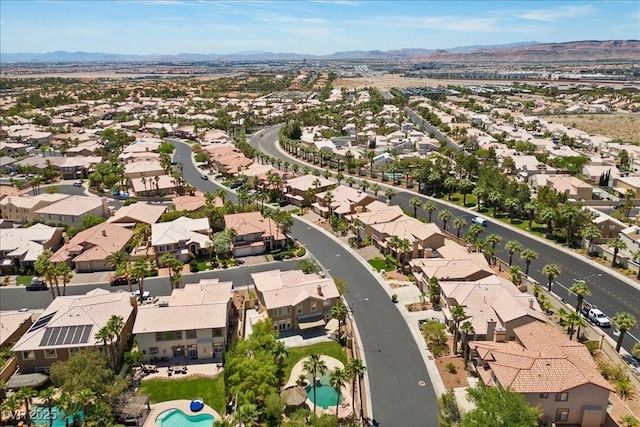 8970 Lansberry Ct, Las Vegas, NV 89147 - aerial view of residential area featuring a mountain backdrop