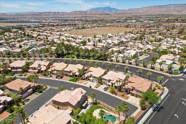 8970 Lansberry Ct, Las Vegas, NV 89147 - aerial view of property and surrounding area with nearby suburban area and a mountain backdrop